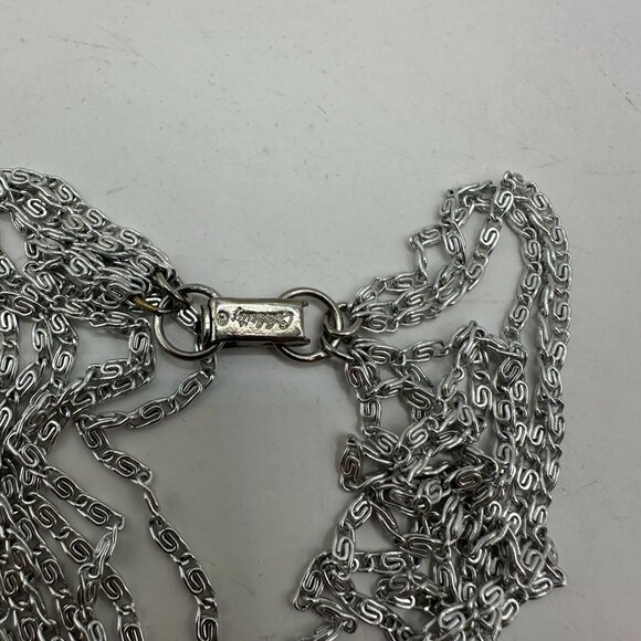 Vintage Silver Multi-Strand Celebrity Necklace - Picture 4 of 5